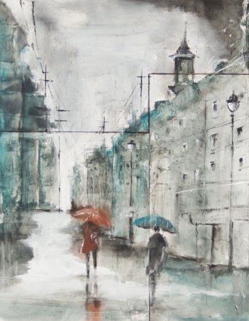 Der rote Regenschirm