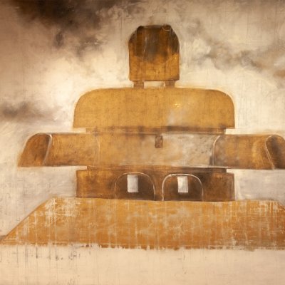 Haus 1 von Heidulf Gerngross, gemalt von Herbert Brandl