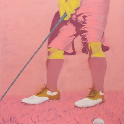 Golfer mit vor allem Leib und Seele