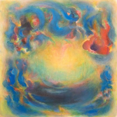 Spring leaves its blue ribbon