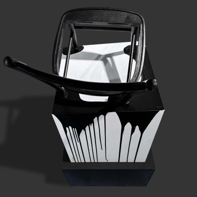 Schwindender schwarzer Stuhl