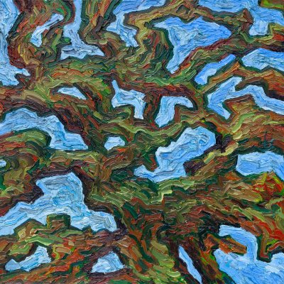 Himmel hinter Geäst (Abstraktion nach Van Gogh)