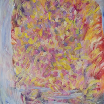 Rosensträucher an einem See