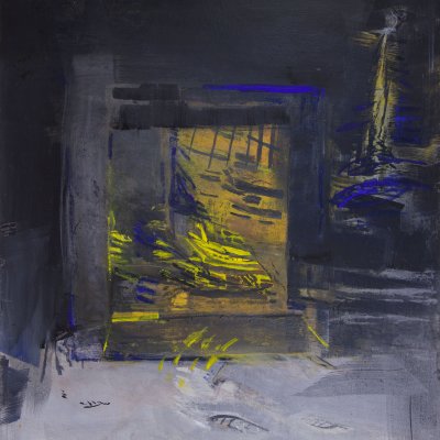 Nachtfensterlandschaft davor und dahinter