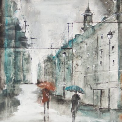 Der rote Regenschirm