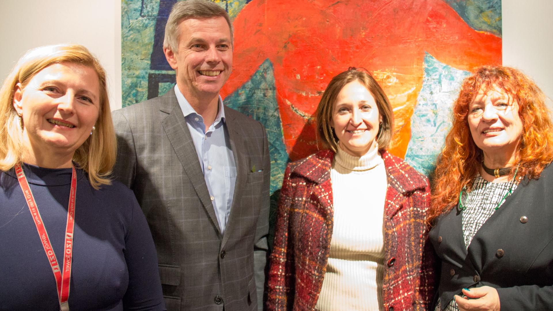 ORACLE Kunst Foyer WIen | Vernissage 19.01.2016 | Sonja Dolzer, GF Martin Winkler, Marianne Wittek ,Renate Polzer