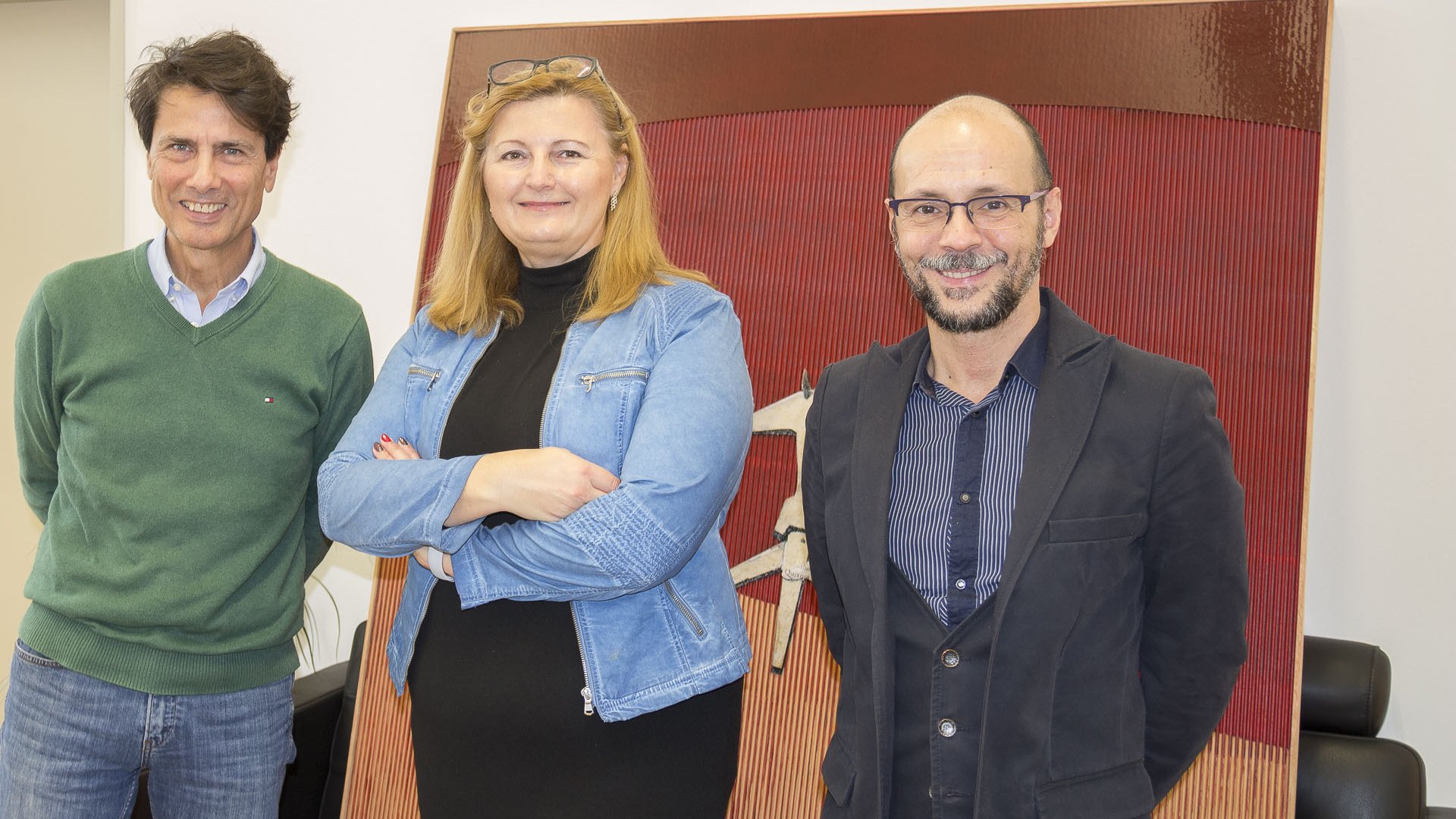 Dr. Ortega (Direktor Instituto Cervantes), Sonja Dolzer (BURN-IN Galerie), Miguel Ángel Campos Almeida (Kulturverantwortlicher Instituto Cervantes)