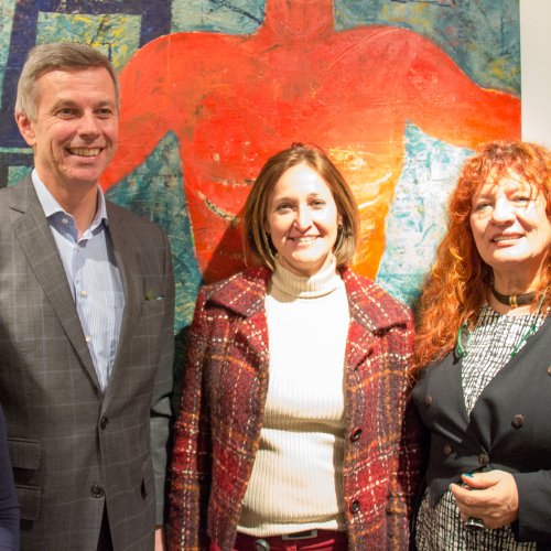 ORACLE Kunst Foyer WIen | Vernissage 19.01.2016 | Sonja Dolzer, GF Martin Winkler, Marianne Wittek ,Renate Polzer