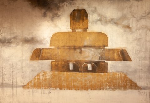 Haus 1 von Heidulf Gerngross, gemalt von Herbert Brandl