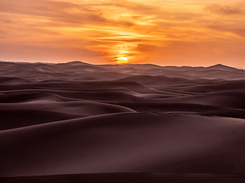 Sonnenuntergang in der Sahara #3776