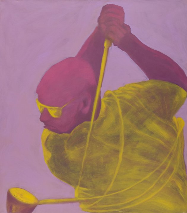 Unzufriedener Golfer