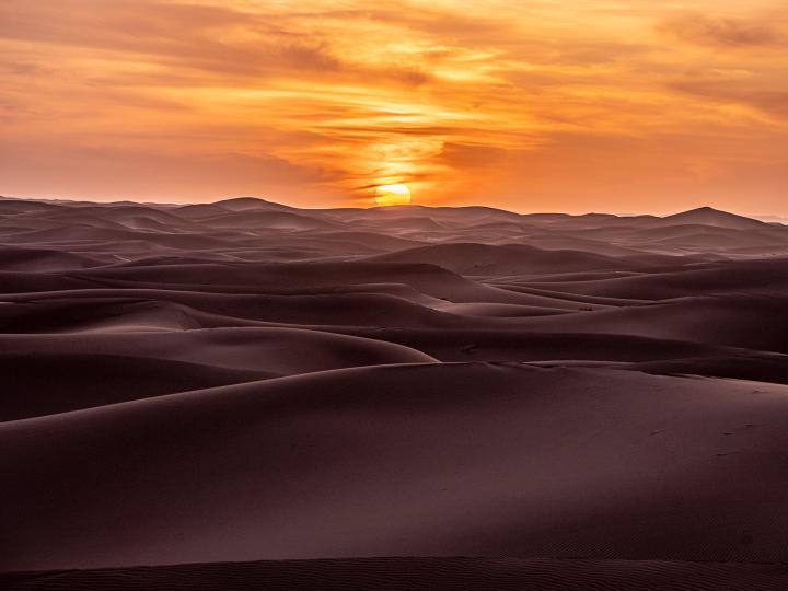 Sonnenuntergang in der Sahara #3776