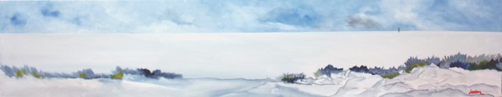 Schnee in der Lagune