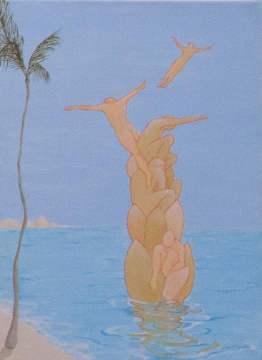 tropische Wasserspringpflanze