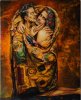 modern look at the picture of Klimt kiss